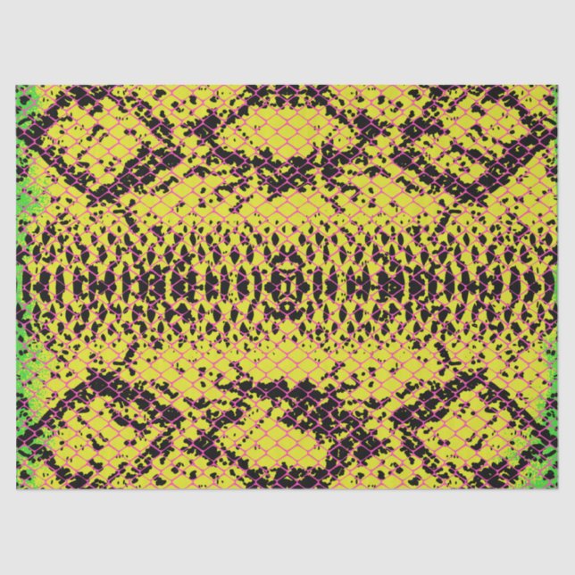 Papier Mousseline Effet Évolutivité de serpent avec découpage de lig (Recto)