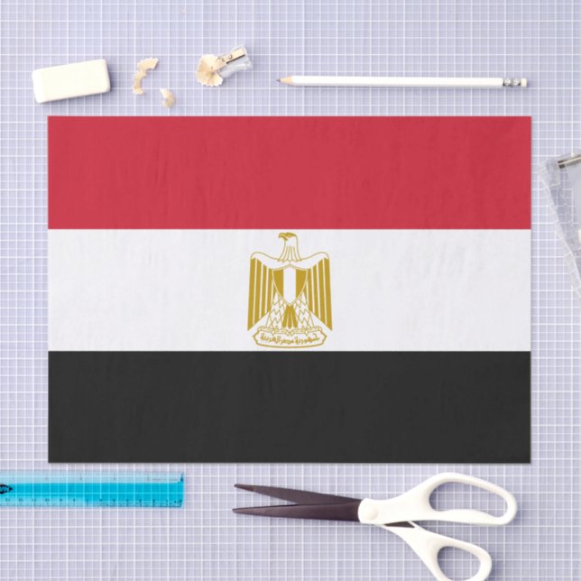 Papier Mousseline Egypt paper tissue, Egyptian Flag tissue paper (Artisanat)