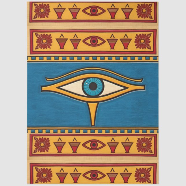 Papier Mousseline Egyptian Eye of Horus, Eye of Ra Egypt Deity (Recto)
