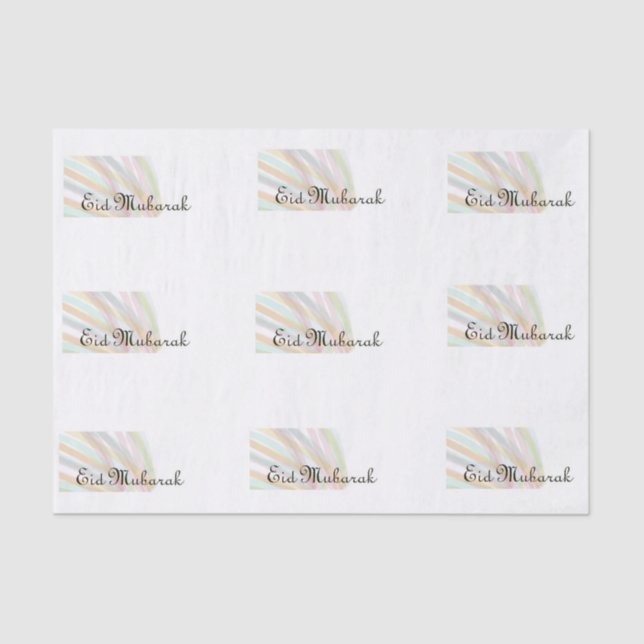 Papier Mousseline Eid Mubarak (Recto)