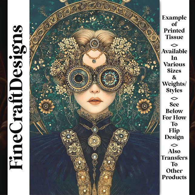 Papier Mousseline Elaborer Imaginaire Steampunk Femme Y4 Découpage (Créateur téléchargé)