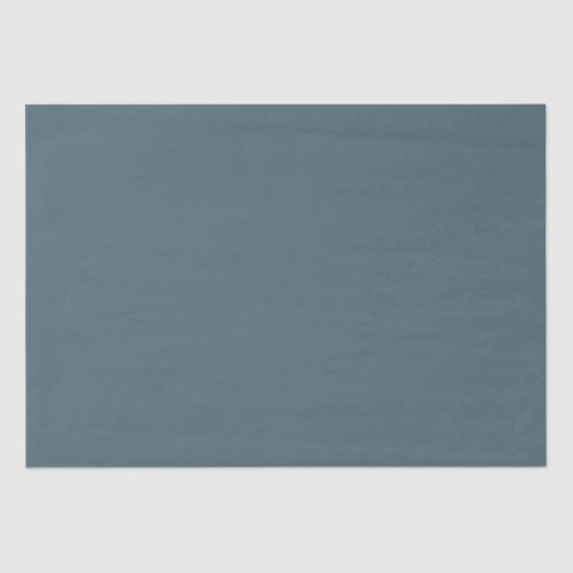 Papier Mousseline Élégance bouchée - Bleu ardoise solide (Recto)