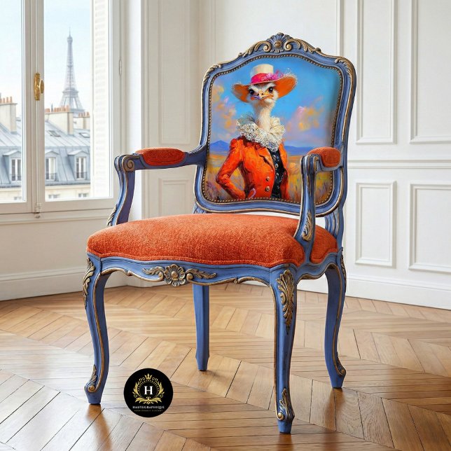 Papier Mousseline Élégance Florale Rustique Orange Autruche de Print (Créateur téléchargé)