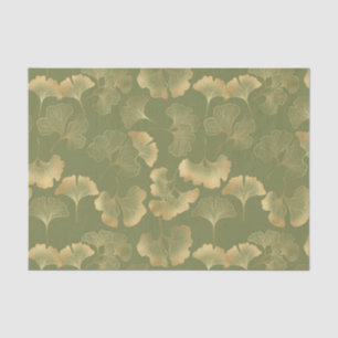 Papier Mousseline Élégance Ginkgo Émeraude – Botanique Luxeuse Or 9