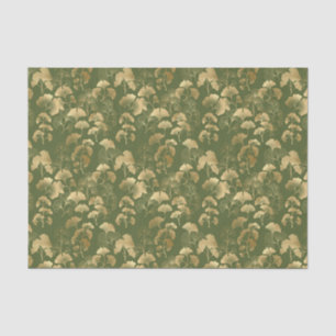 Papier Mousseline Élégance Ginkgo Émeraude – Botanique Or Luxe 10