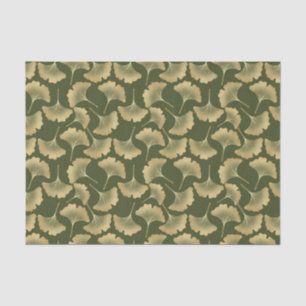 Papier Mousseline Élégance Ginkgo Émeraude – Botanique Or Luxe 12