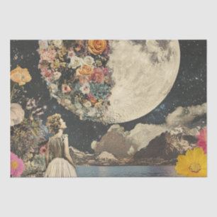 Papier Mousseline Élégance Lune - Femme avec Lune (2)
