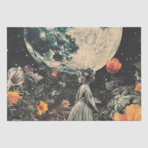 Papier Mousseline Élégance Lune - Femme avec Lune (3)