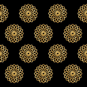 Papier Mousseline Elégant Arbres de Noël en or et noir