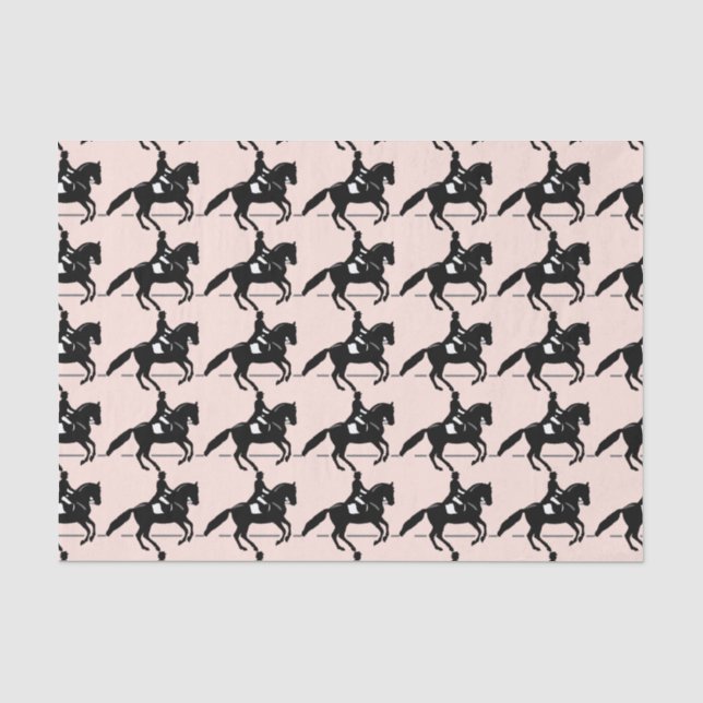 Papier Mousseline Élégant cavalier de pression exécutant une Pirouet (Recto)