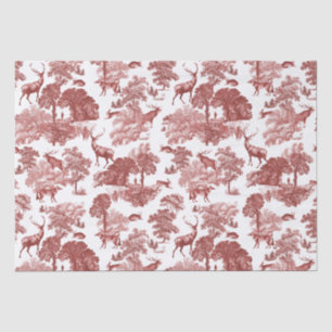 Papier Mousseline Elégant chevreuil renard Vintage lièvre Red Countr