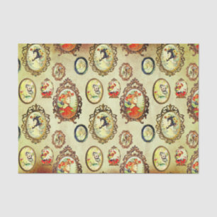 Papier Mousseline Élégant Chic Art Nouveau Filles Cadres d'Ornement