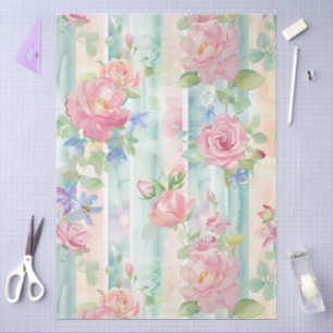 Papier Mousseline Élégant Cottage Pastel Craft & Découpage