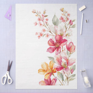 Papier Mousseline Élégant Cottage Pastel Craft & Découpage
