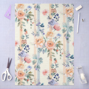Papier Mousseline Élégant Cottage Pastel Craft & Découpage
