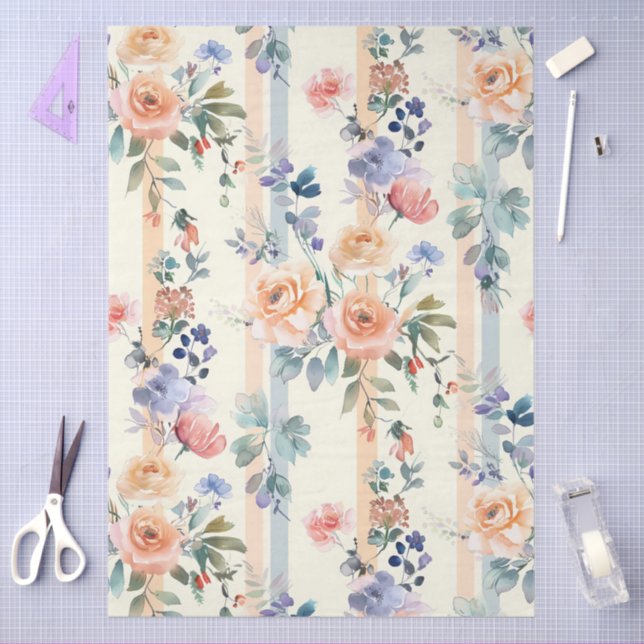 Papier Mousseline Élégant Cottage Pastel Craft & Découpage (Artisanat)