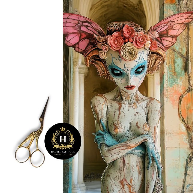 Papier Mousseline Elégant Découpage Gothique Paris Gargoyle (Créateur téléchargé)