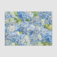 Élégant découpage Motif Floral Blue Hydrangea