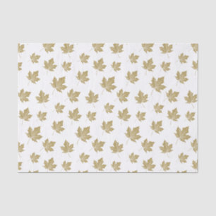 Papier Mousseline Élégant Feuille d'érable d'époque Gold Fall.