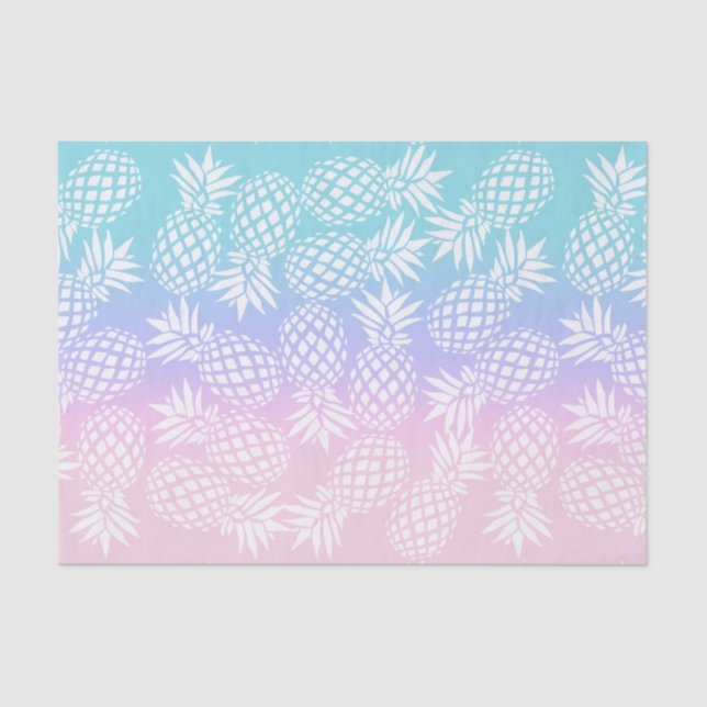 Papier Mousseline Élégant fille Gradient Ananas Motif coloré (Recto)