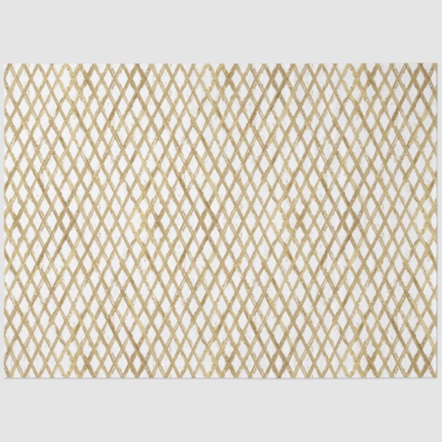 Papier Mousseline Elégant Grunge d'or blanc Diagonal Stripes Luxe (Recto)