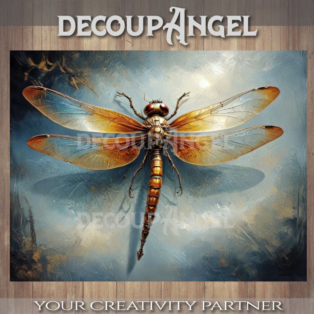 Papier Mousseline Élégant libellule sur Arrière - plan bleu dégradan (Créateur téléchargé)