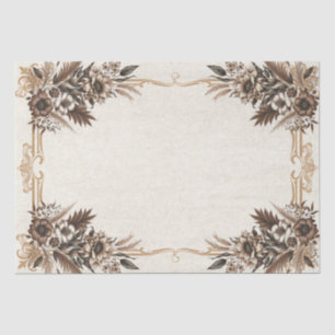 Papier Mousseline Élégant Mariage floral Vintage de Bohême