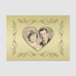 Papier Mousseline Elégant mariage Ornate Or Luxury