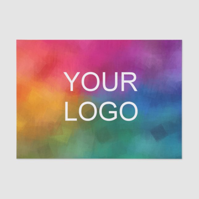 Papier Mousseline Élégant Modèle personnalisé moderne Votre logo ici (Recto)