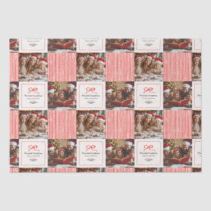 Papier Mousseline Elégant moderne traditionnel arc rouge photo Noël