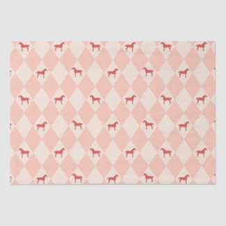 Papier Mousseline Élégant Motif à cheval Rose Harleqiun