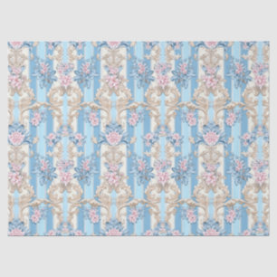 Papier Mousseline Élégant motif baroque pastel