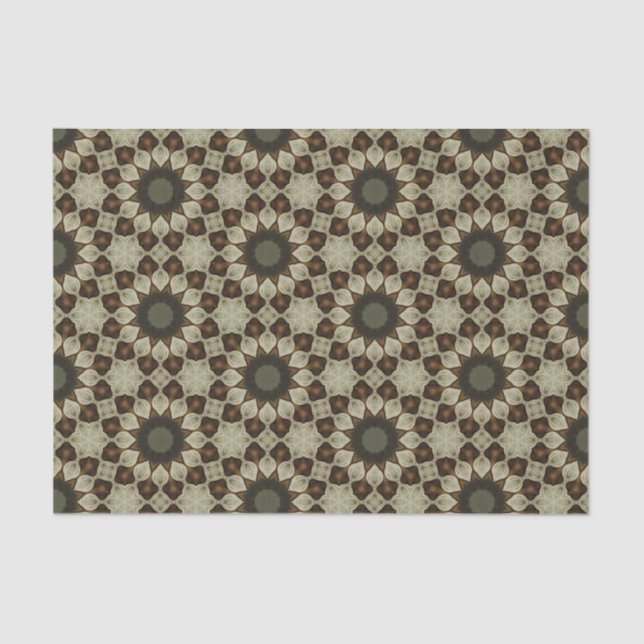 Papier Mousseline Élégant Motif géométrique élégant Floral Abstrait (Recto)