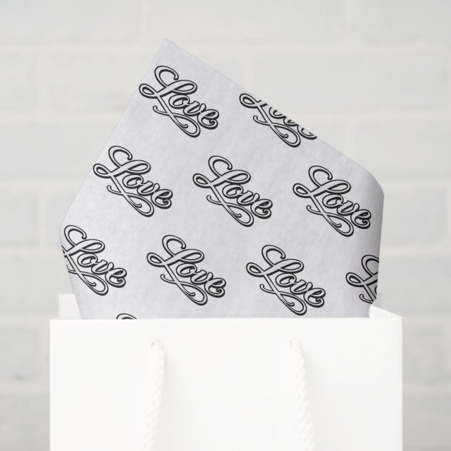 Papier Mousseline Élégant papier de fond de découpage de l'amour (Sac cadeau)