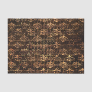 Papier Mousseline Élégant papier de tissu gothique victorien Brown D