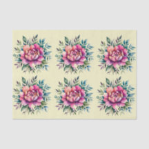 Élégant papier d'enveloppement de tissus floraux