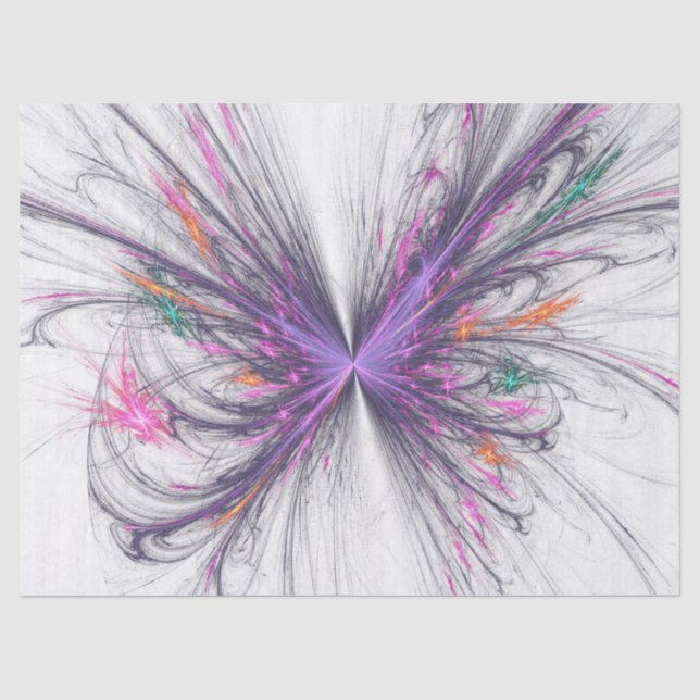 Papier Mousseline Élégant papillon fractal (Recto)