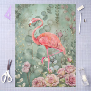 Papier Mousseline Élégant Pastel Flamant rose rose & Rose Découpage