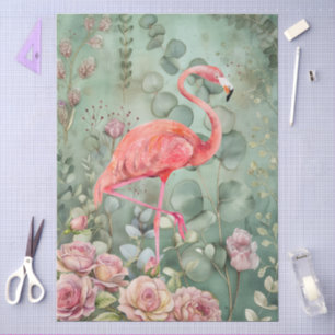 Papier Mousseline Élégant Pastel Flamant rose rose & Rose Découpage