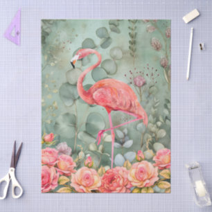 Papier Mousseline Élégant Pastel Flamant rose rose & Rose Découpage