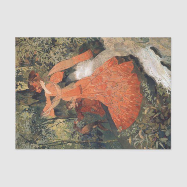 Papier Mousseline Élégant près d'un printemps, Découpage (Recto)