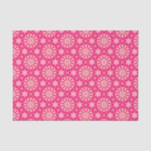 Papier Mousseline Elégant rose chaud Motif géométrique Girly Chic