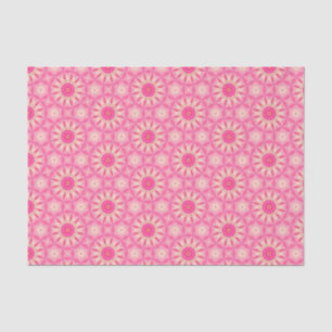 Papier Mousseline Elégant rose chaud Motif géométrique Girly Chic