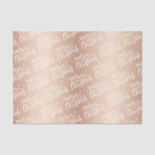 Papier Mousseline Élégant Rose Gold Joyeux Noël