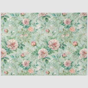 Papier Mousseline Élégant rose Vintage inspiré fleurs
