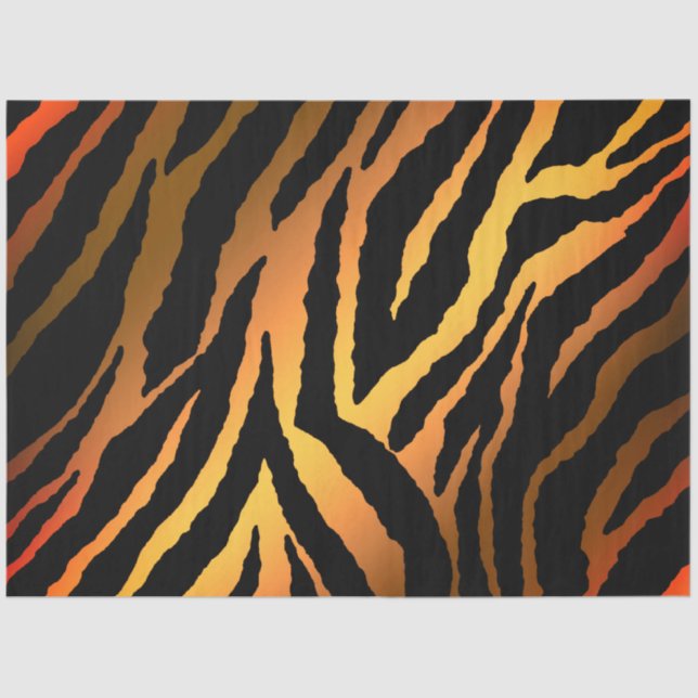 Papier Mousseline Élégant tigre d'or (Recto)