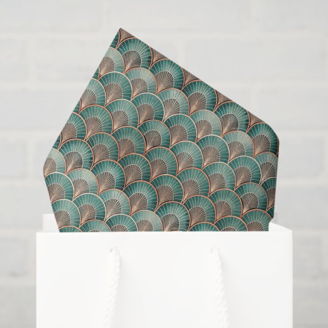 Papier Mousseline Elegant tiled Art Deco pattern  (Sac cadeau)