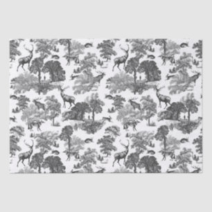 Papier Mousseline Elégant Vintage Deer Fox Country Toile Kraft