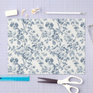 Papier Mousseline Élégant Vintage Floral Et Toile De Chien Découpage