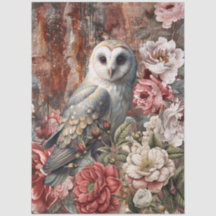 Elegant Vintage Victorian Rustic Floral Decoupage 